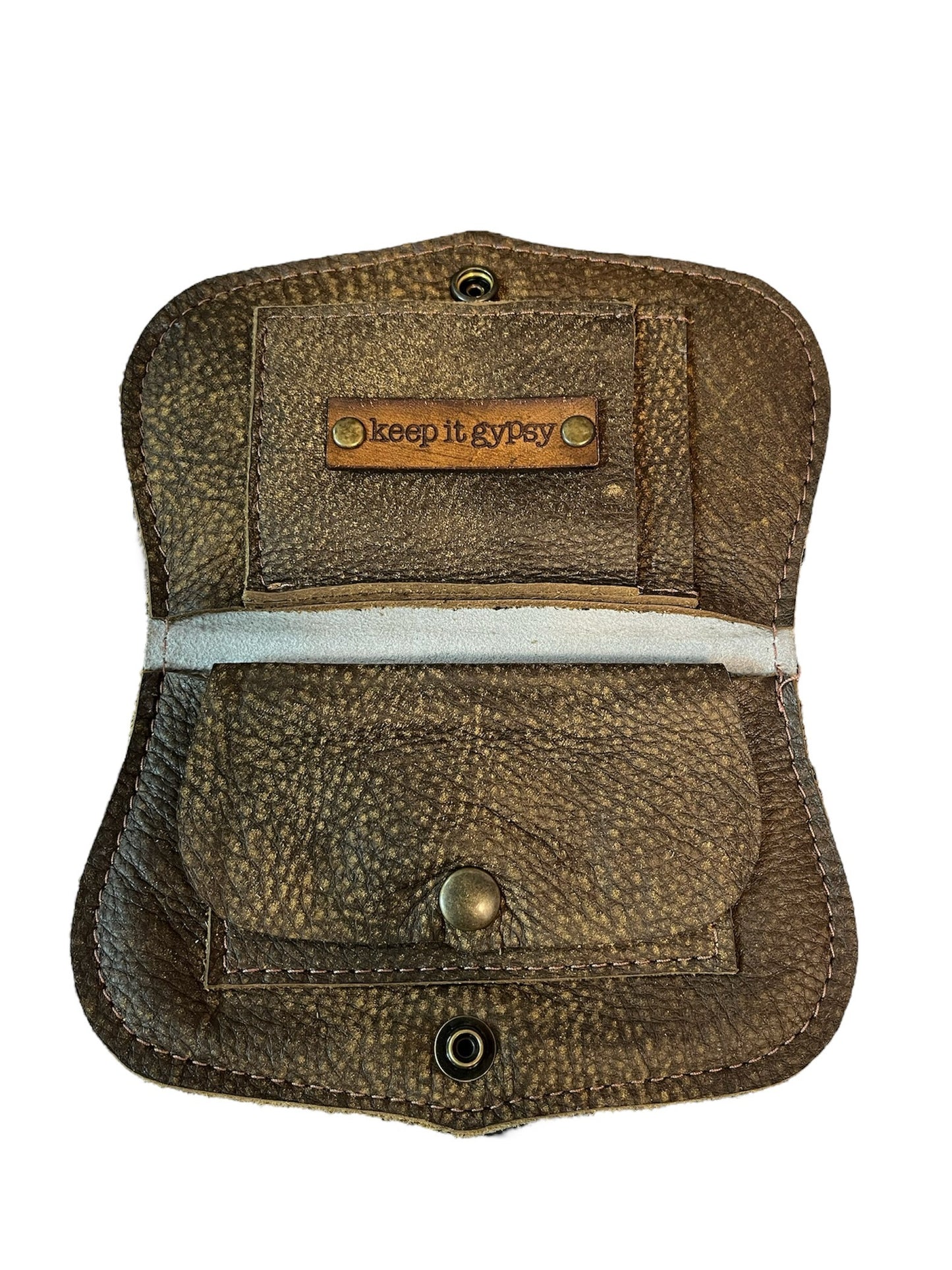 Upcycled Rowdy Ranch Amanda Wallet - Gold