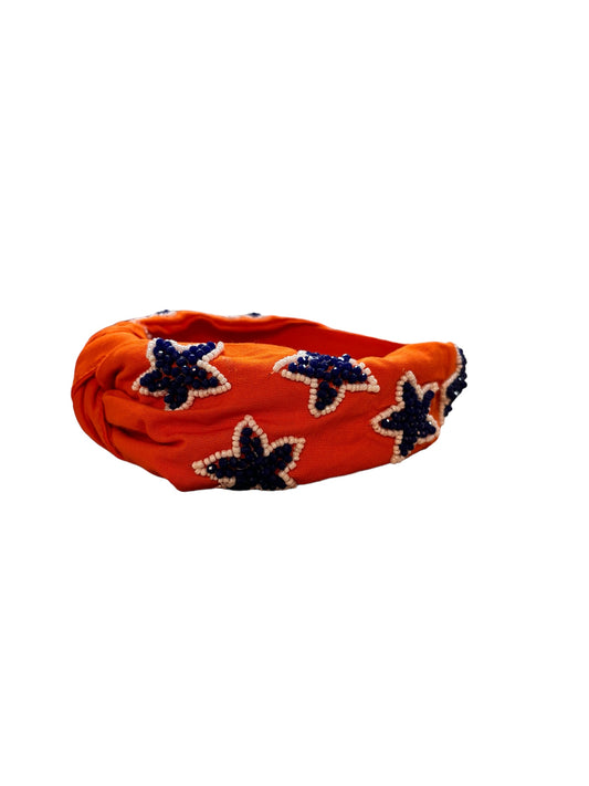 Orange Headband with Stars