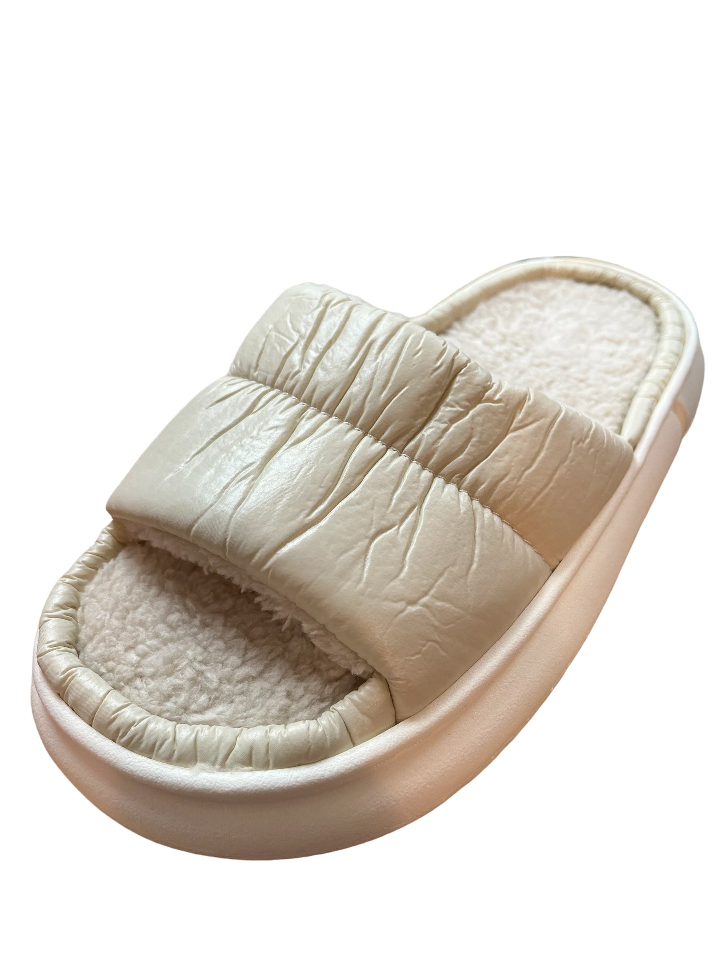 Puffer House Shoes - Beige