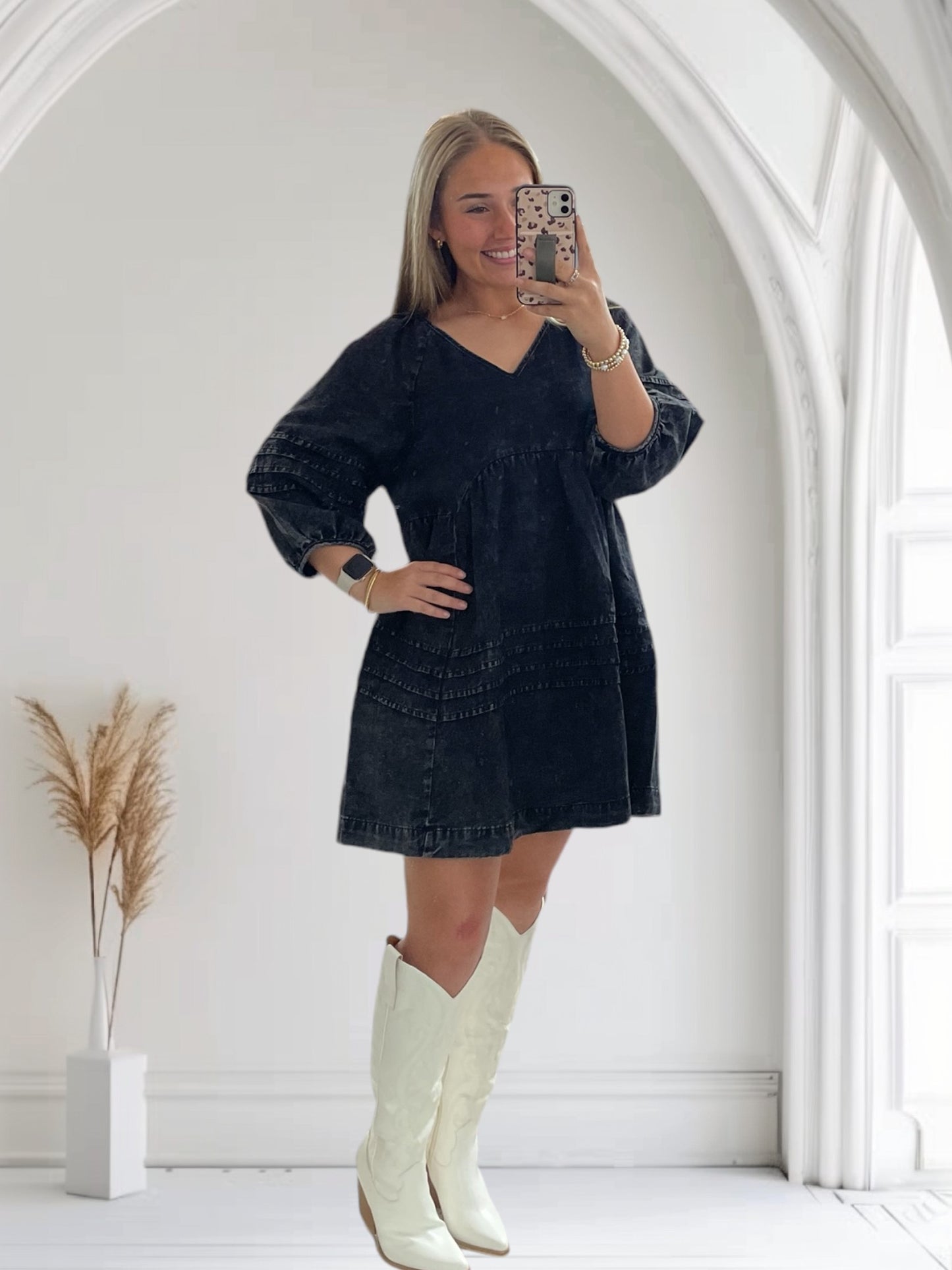 Black Denim Dress