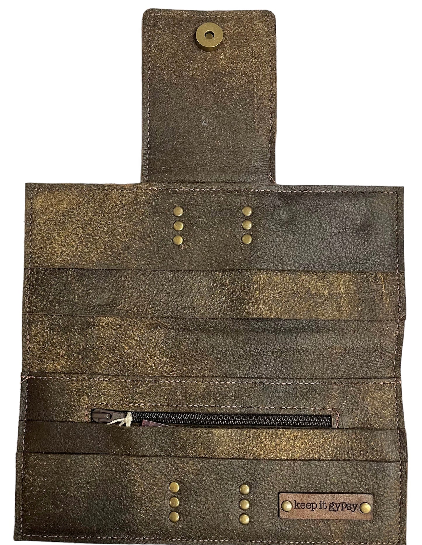 Upcycled Rowdy Ranch Wallet - Leopard