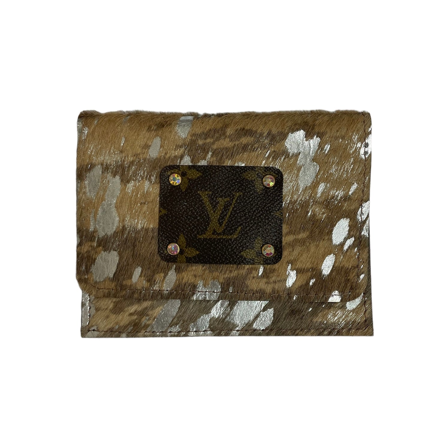 Upcycled Flora Wallet - Brindle