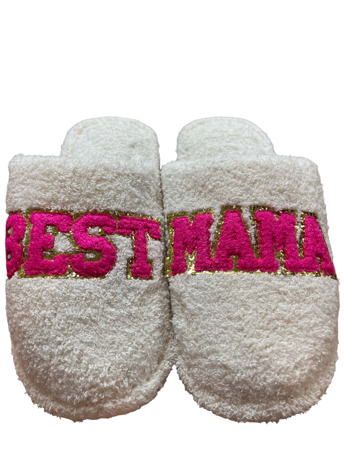 Best Mama Chenille Patch House Shoes