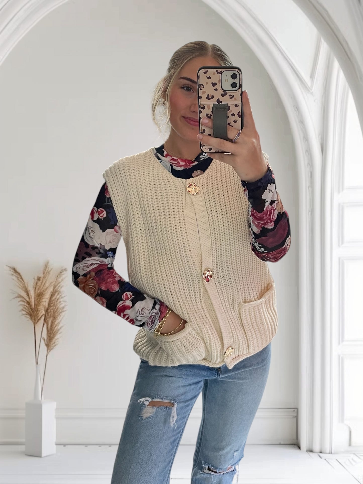 Flora Mesh Long Sleeve Top | Pink