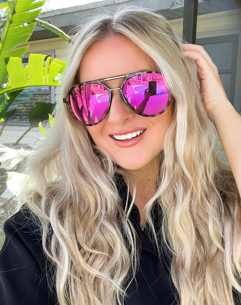 Earhart Sunglasses - Hot Pink