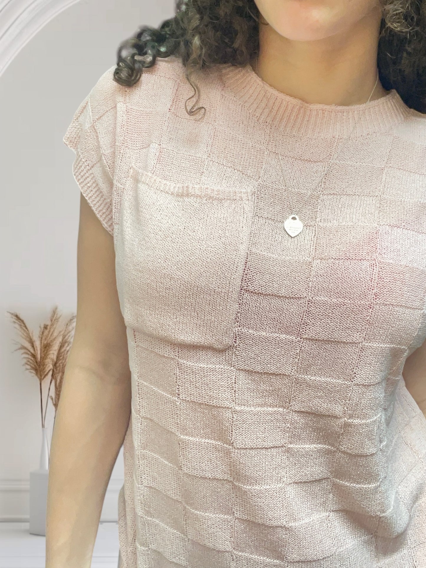The Siera | Textured Pink Knit Top