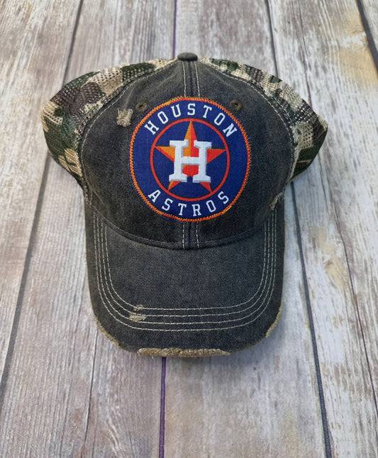 Houston Baseball Dirty Trucker Hat