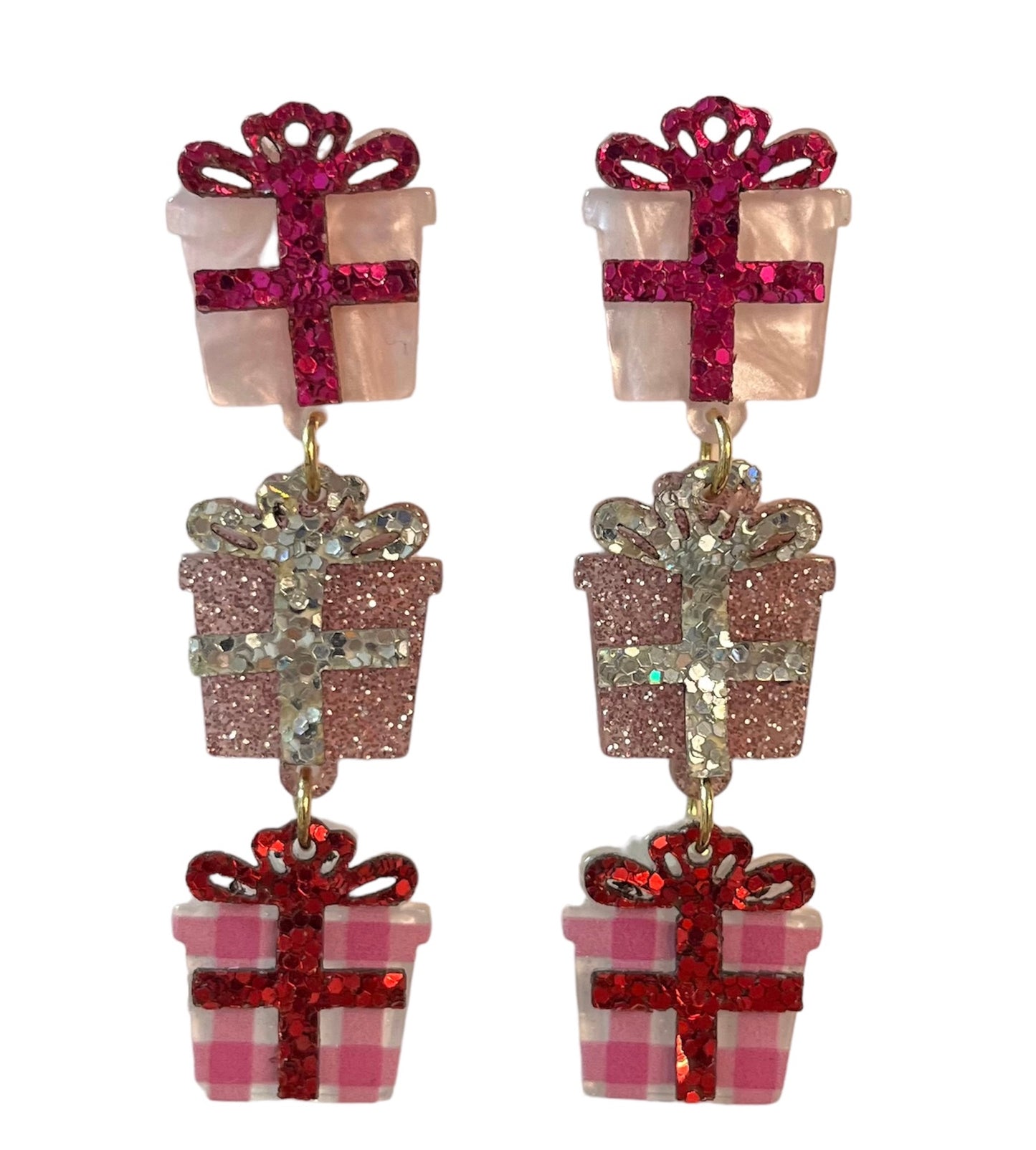 Christmas Present Dangle Earrings