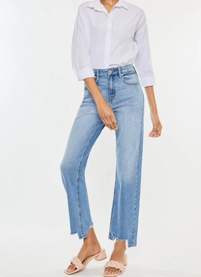 High Rise I Straight Leg I Medium Wash I Kan Can Jeans