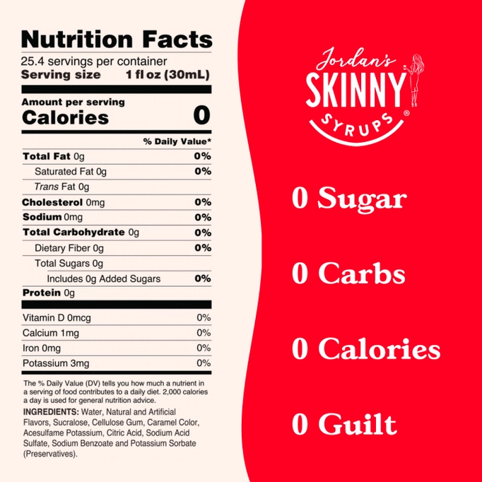 Skinny Syrup | Raspberry Sugar Free Syrup