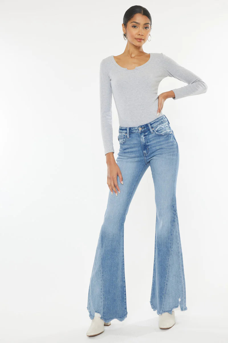 Rosecrans Mid Rise Flare Jeans Kan Can Paige Lynn Co