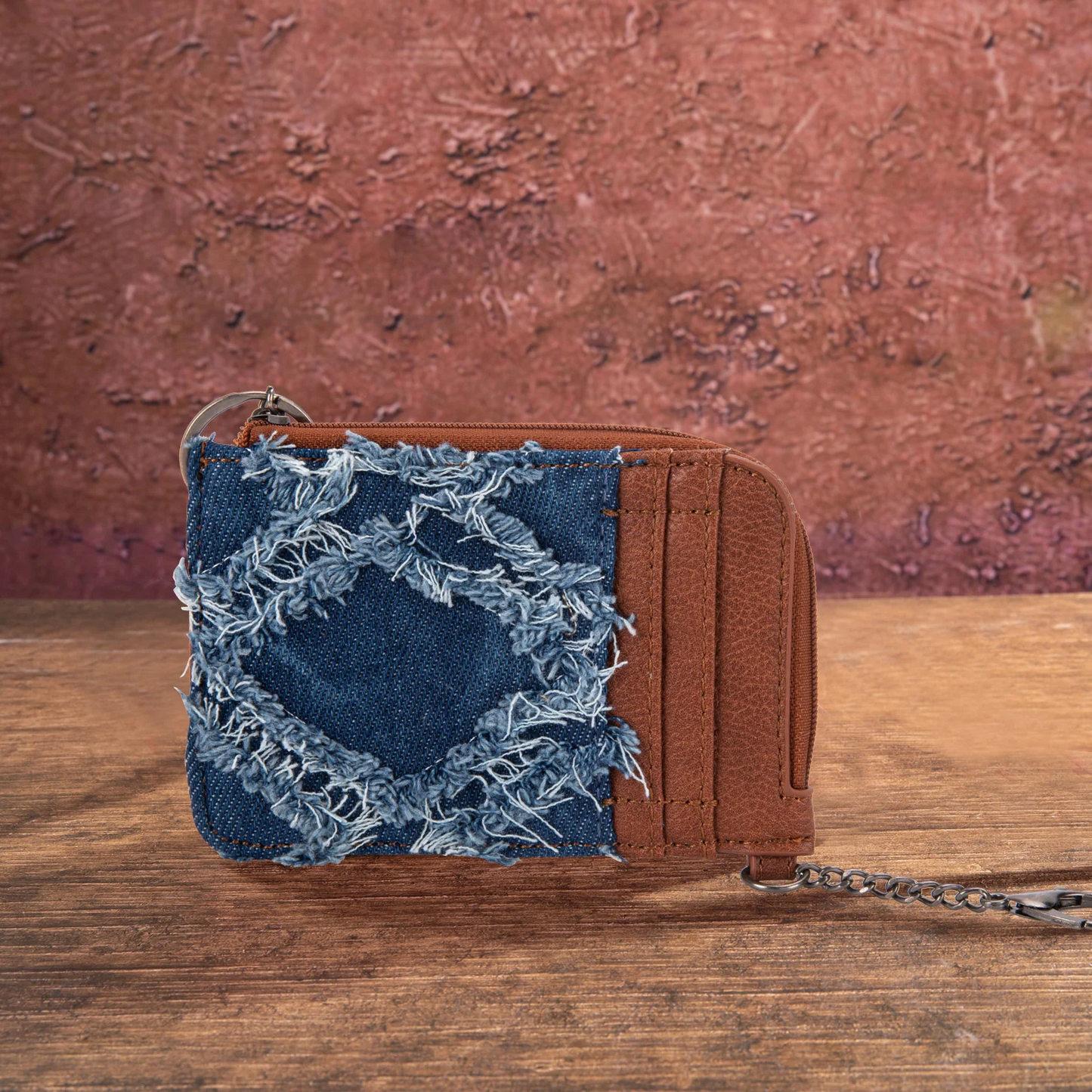 Wrangler Southwestern Mini Zip Card Case - Denim
