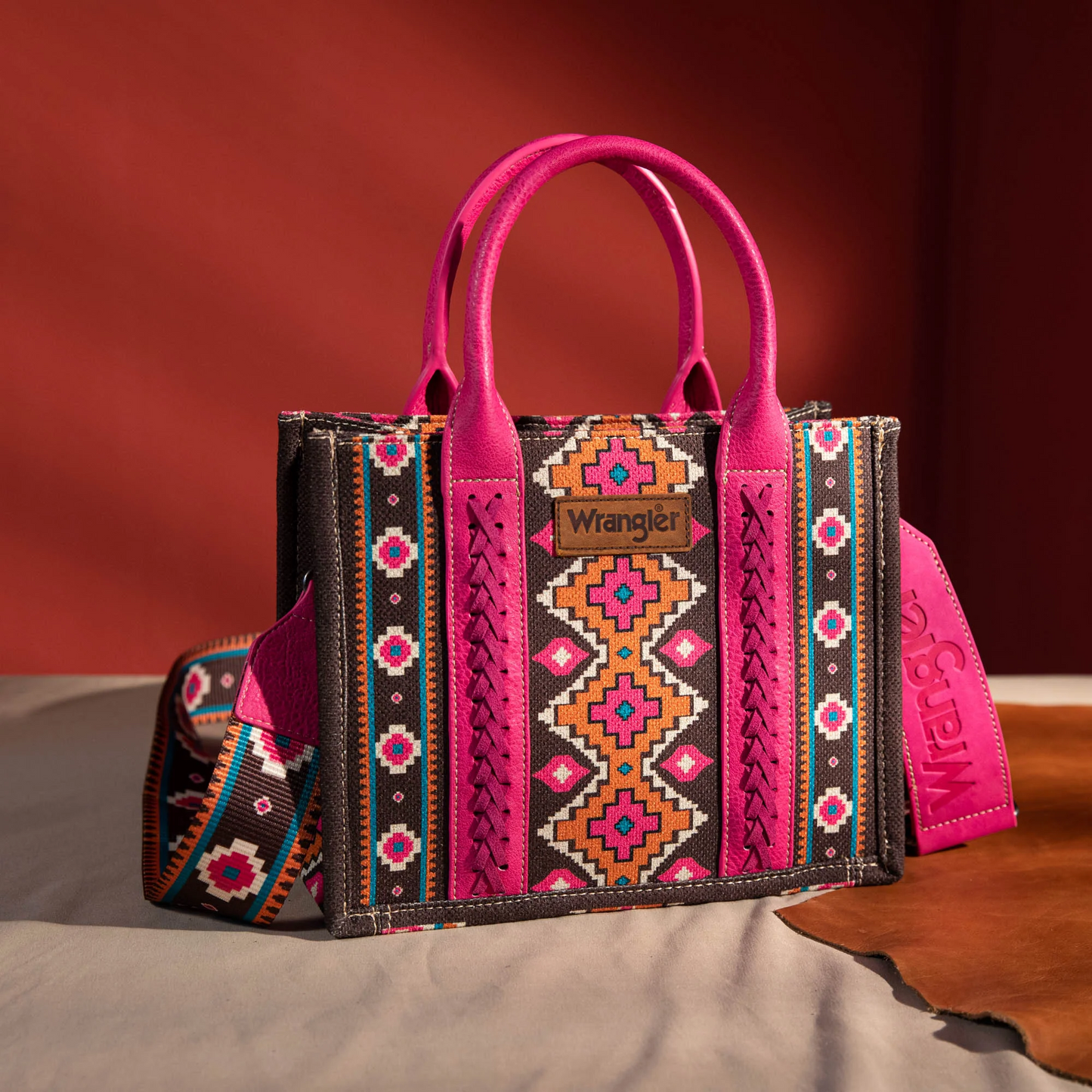 Wrangler Southwestern Crossbody - Hot Pink