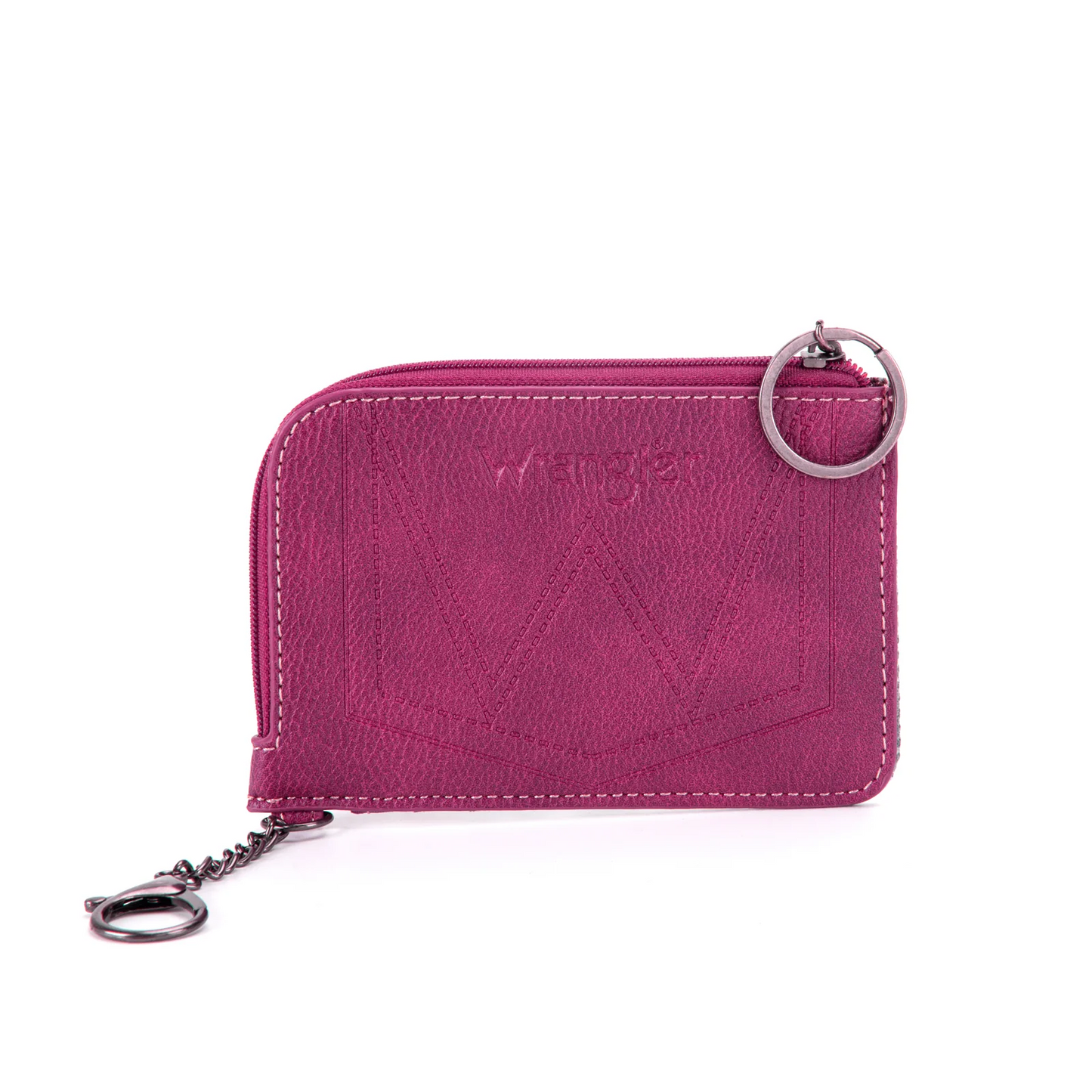 Wrangler Southwestern Mini Zip Card Case - Hot Pink