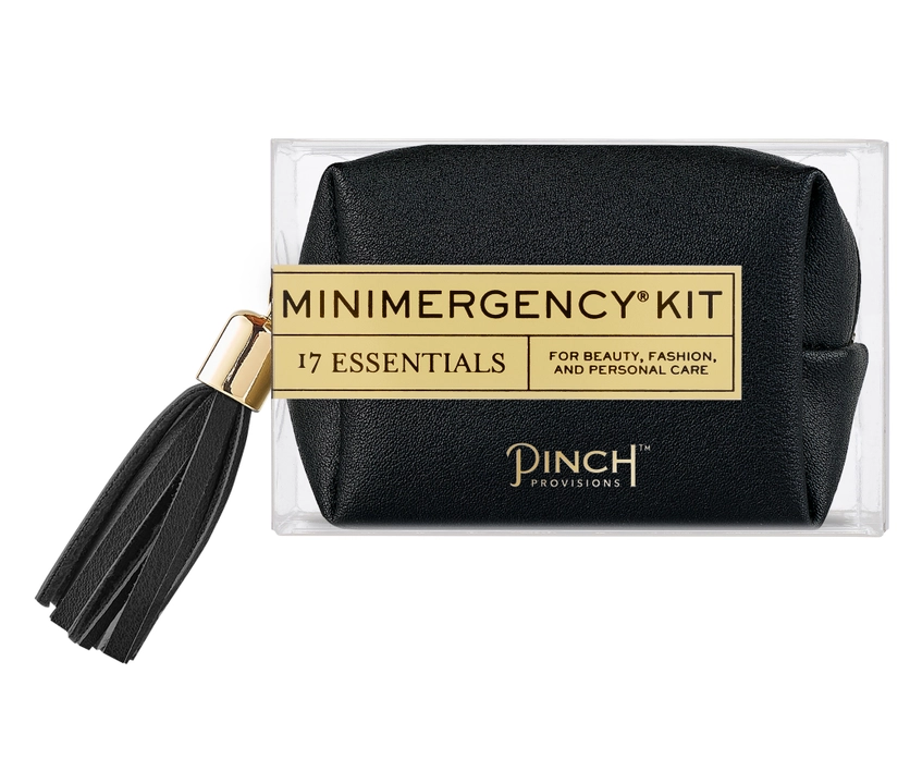 Vegan Leather and Black Tassel Mini Emergency Kit