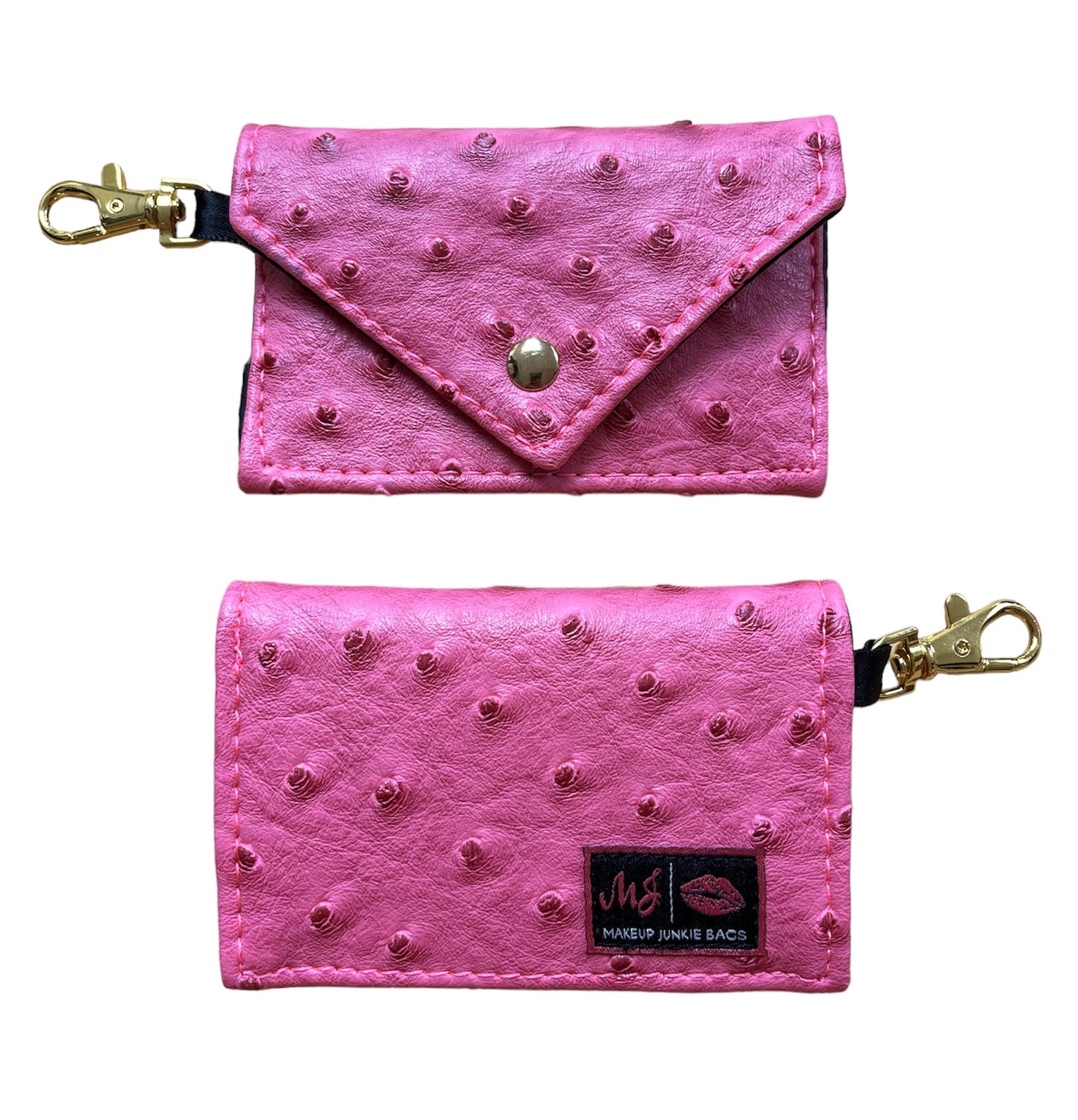 Debt Collector Credit Card Wallet - Pink Ostrich