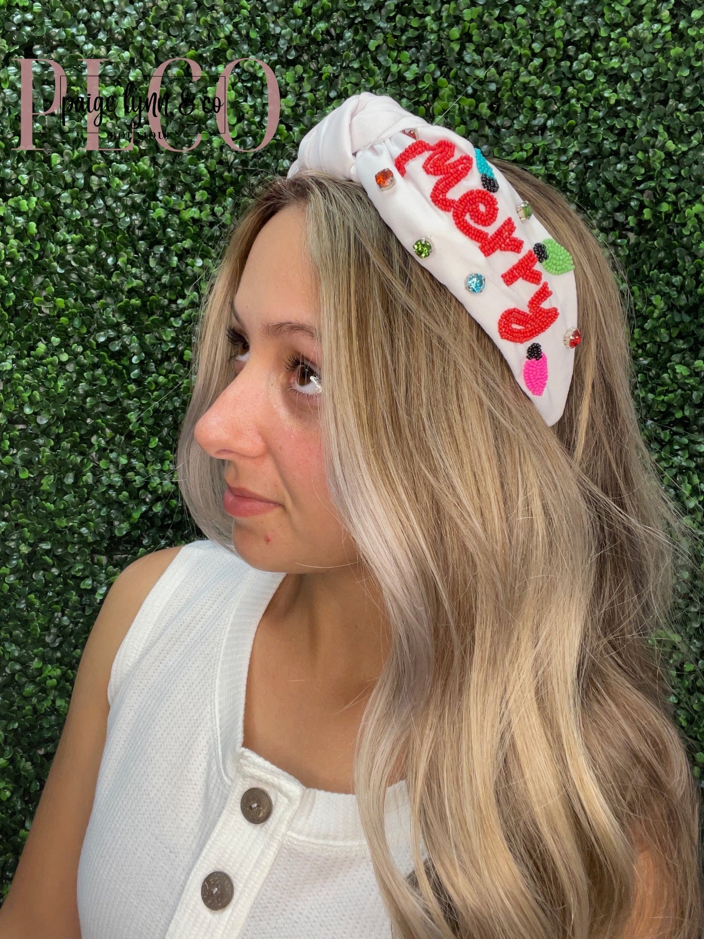 Merry and Bright Seed Bead Headband