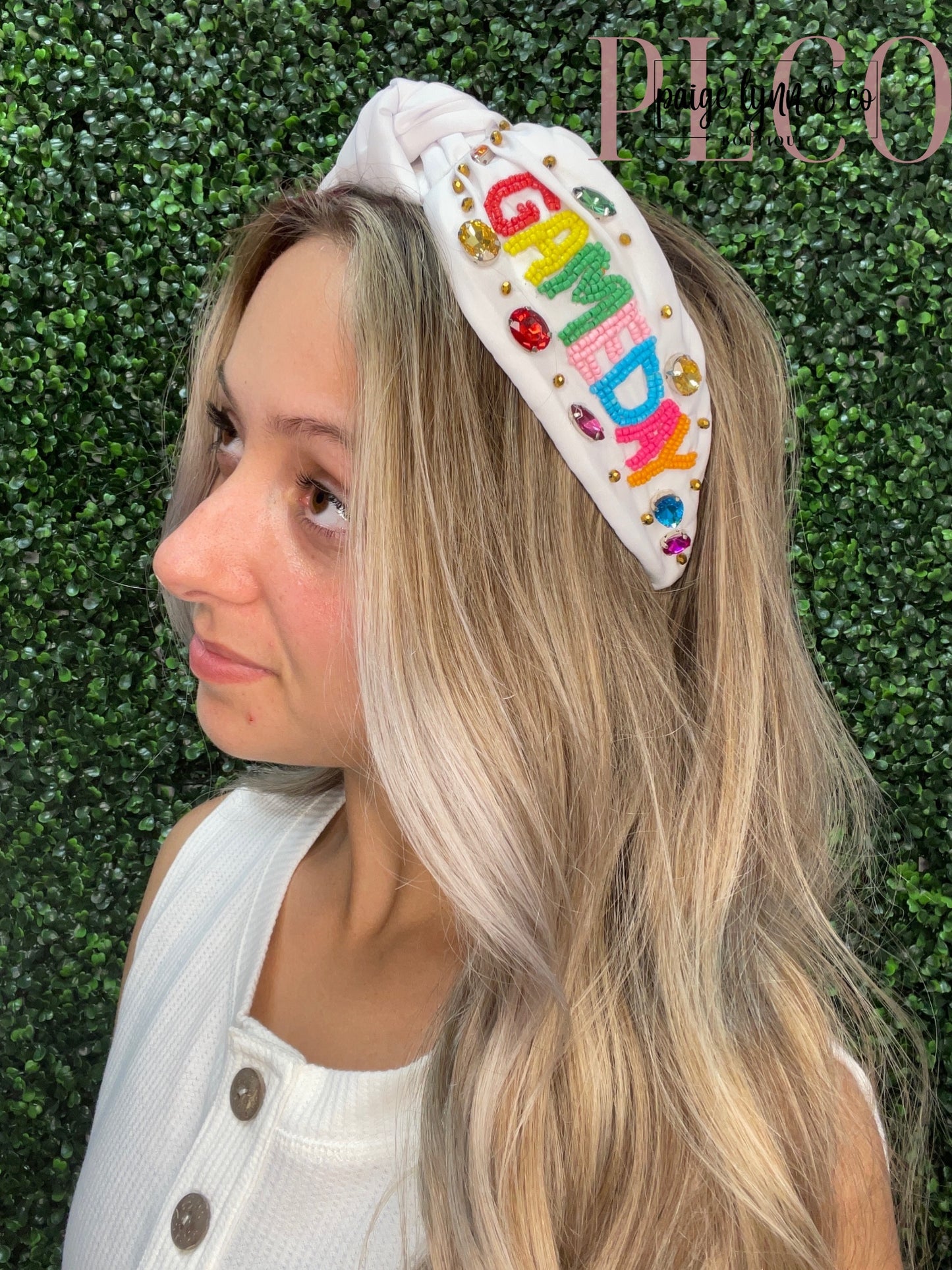 Colorful Gameday Seed Bead Headband