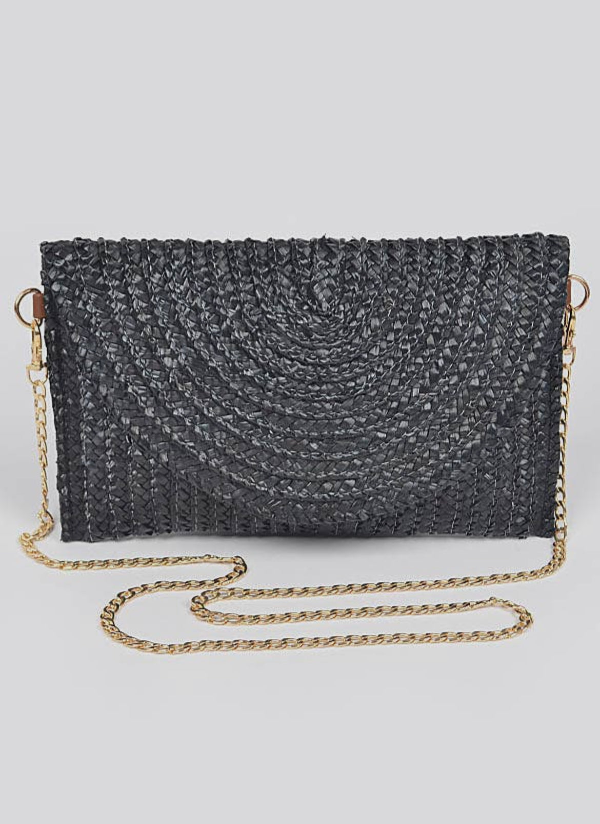 Black Straw Purse