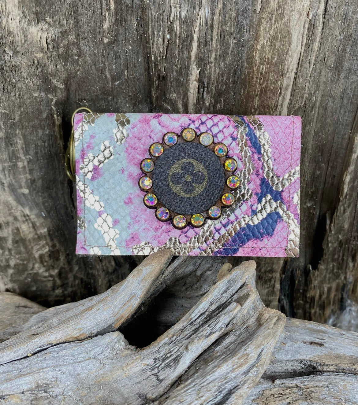 Becca Pink Snake Credit Card Holder