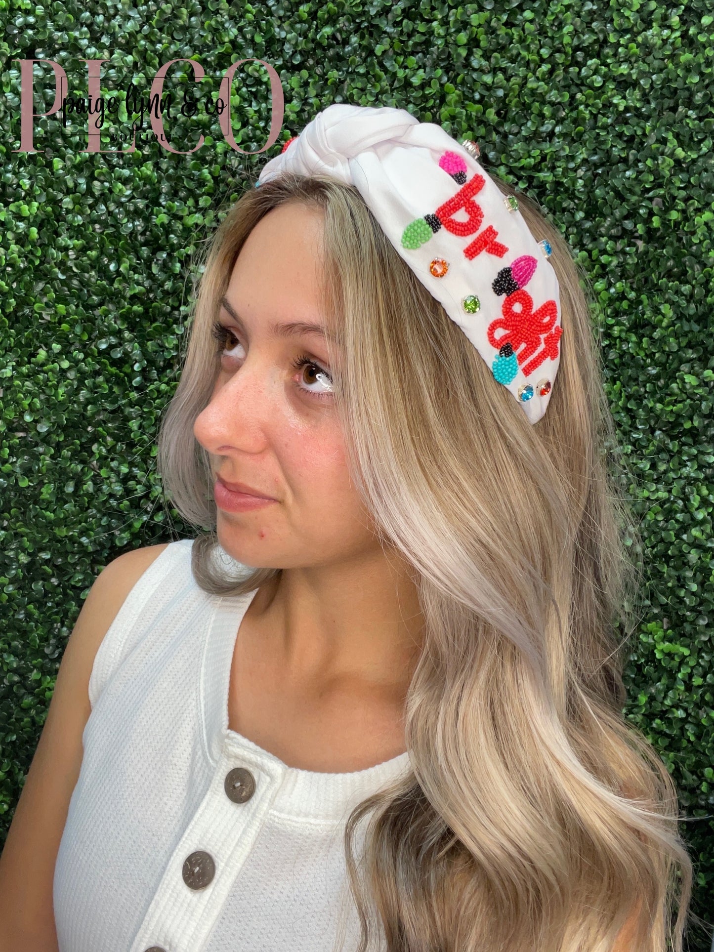 Merry and Bright Seed Bead Headband
