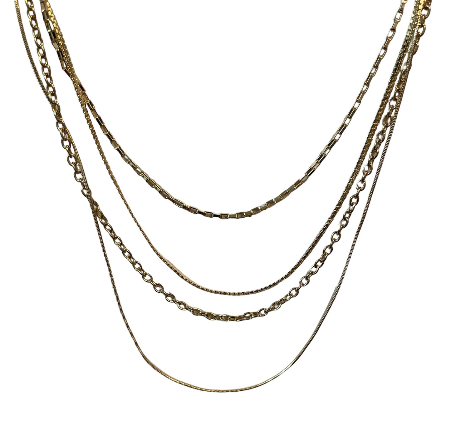 Layered Necklace-Gold