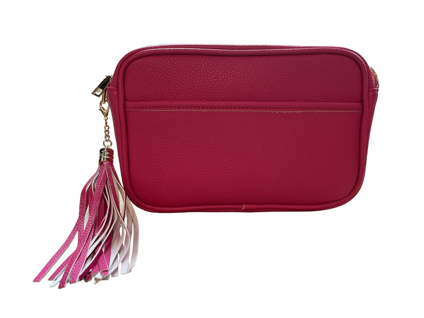 Pebbled Crossbody Bag - Fuchsia