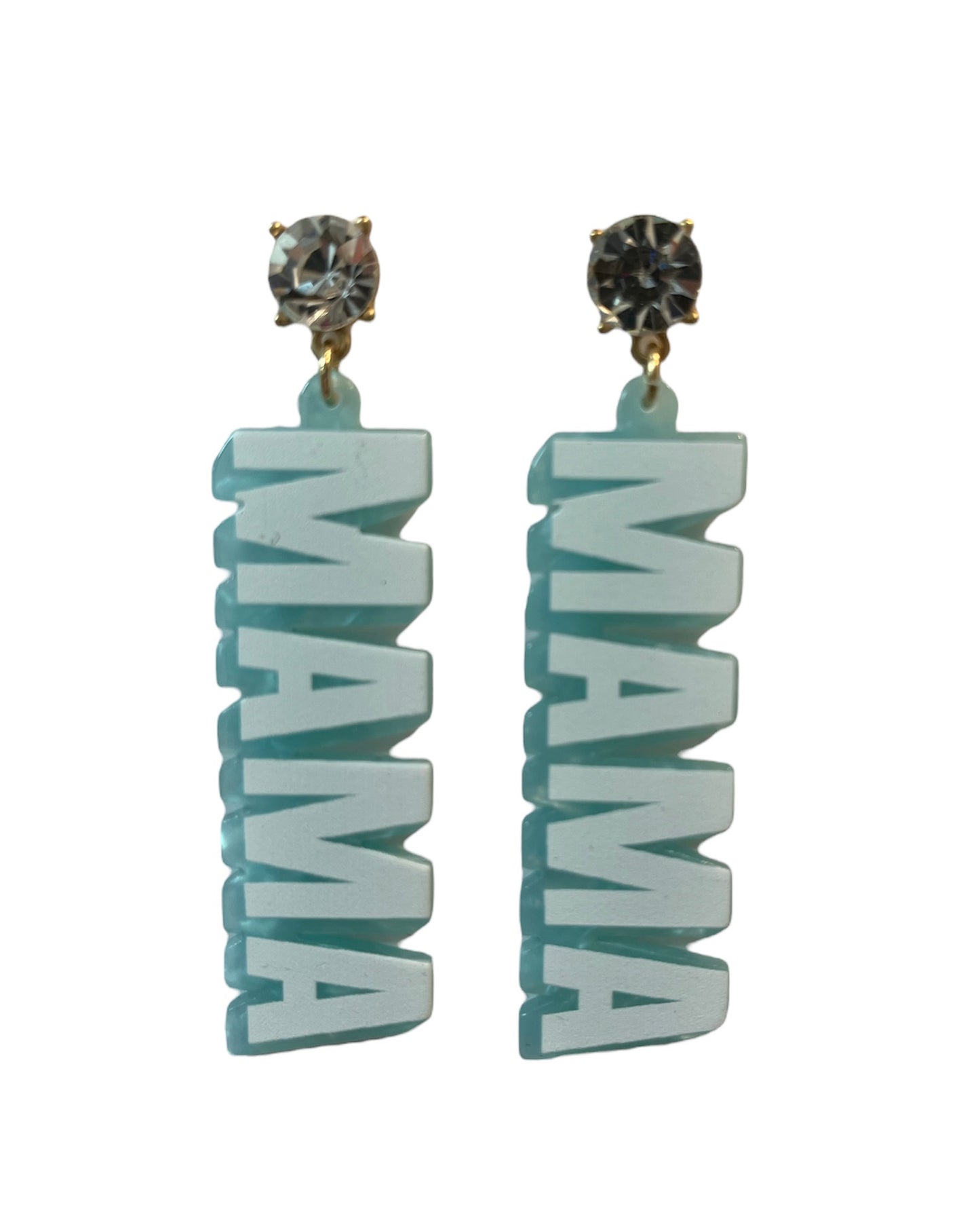 Mama Earrings-Blue