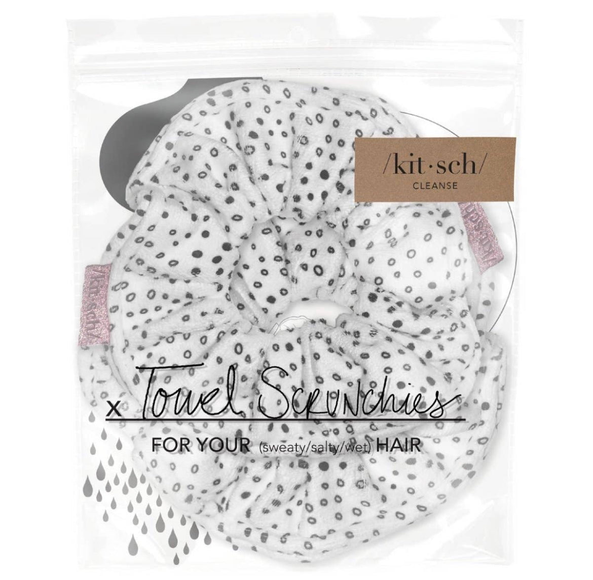 Towel Scrunchie 2 Pack - Micro Dot