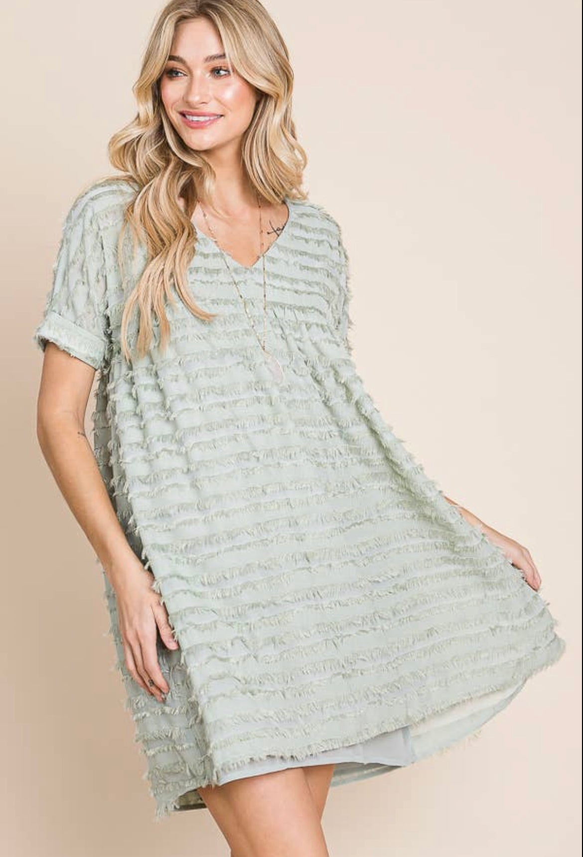 Mesh Feathered Mini Dress