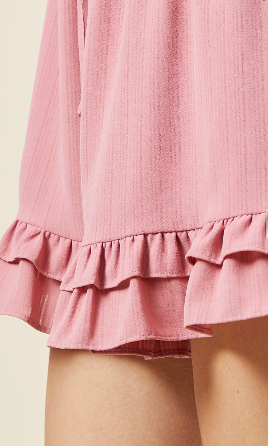 Mauve Ruffle Shorts