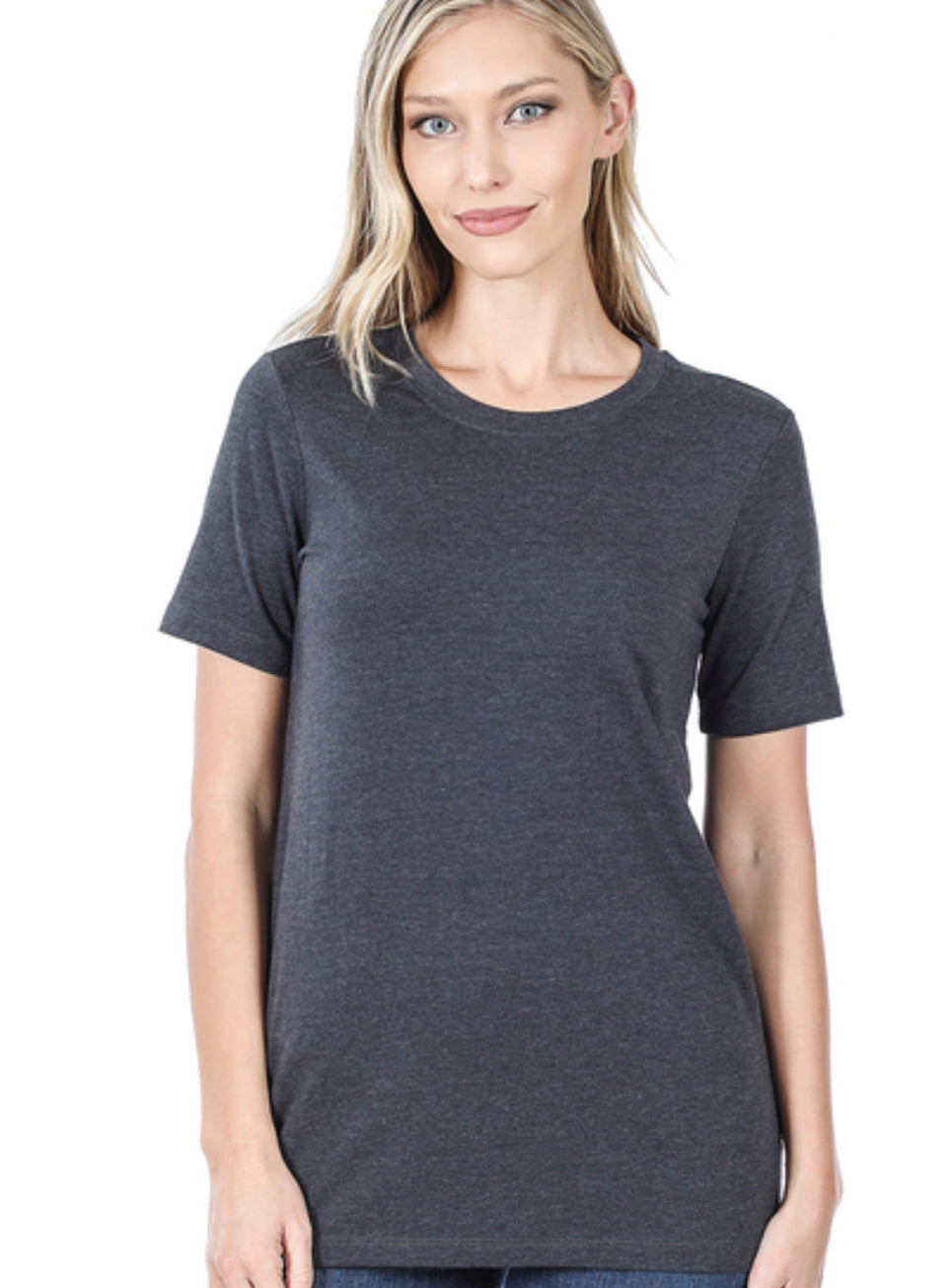 Crew Neck Short Sleeve Top