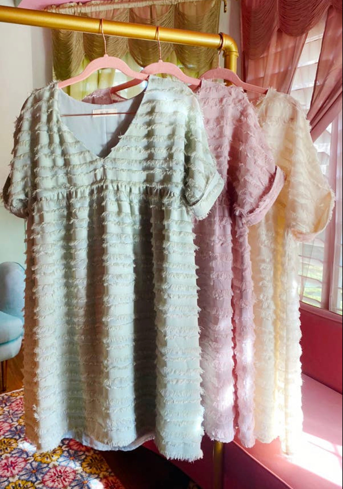 Mesh Feathered Mini Dress