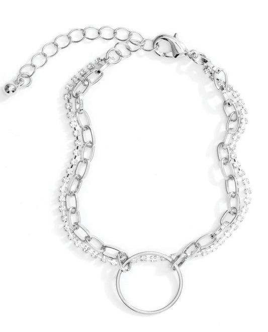Silver Open Circle Bracelet