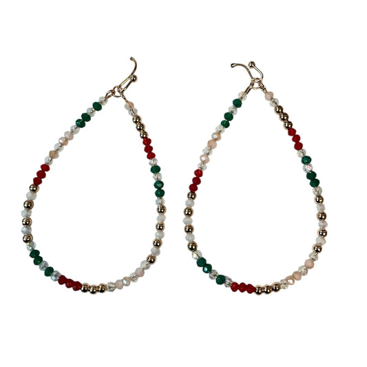 Tear Drop Christmas Earrings