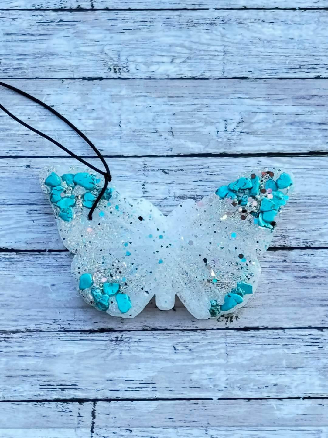 Car Freshie | Turquoise Butterfly| Night Ice