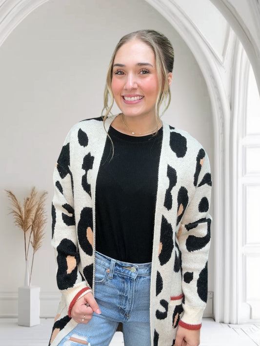 Leopard Print Cardigan