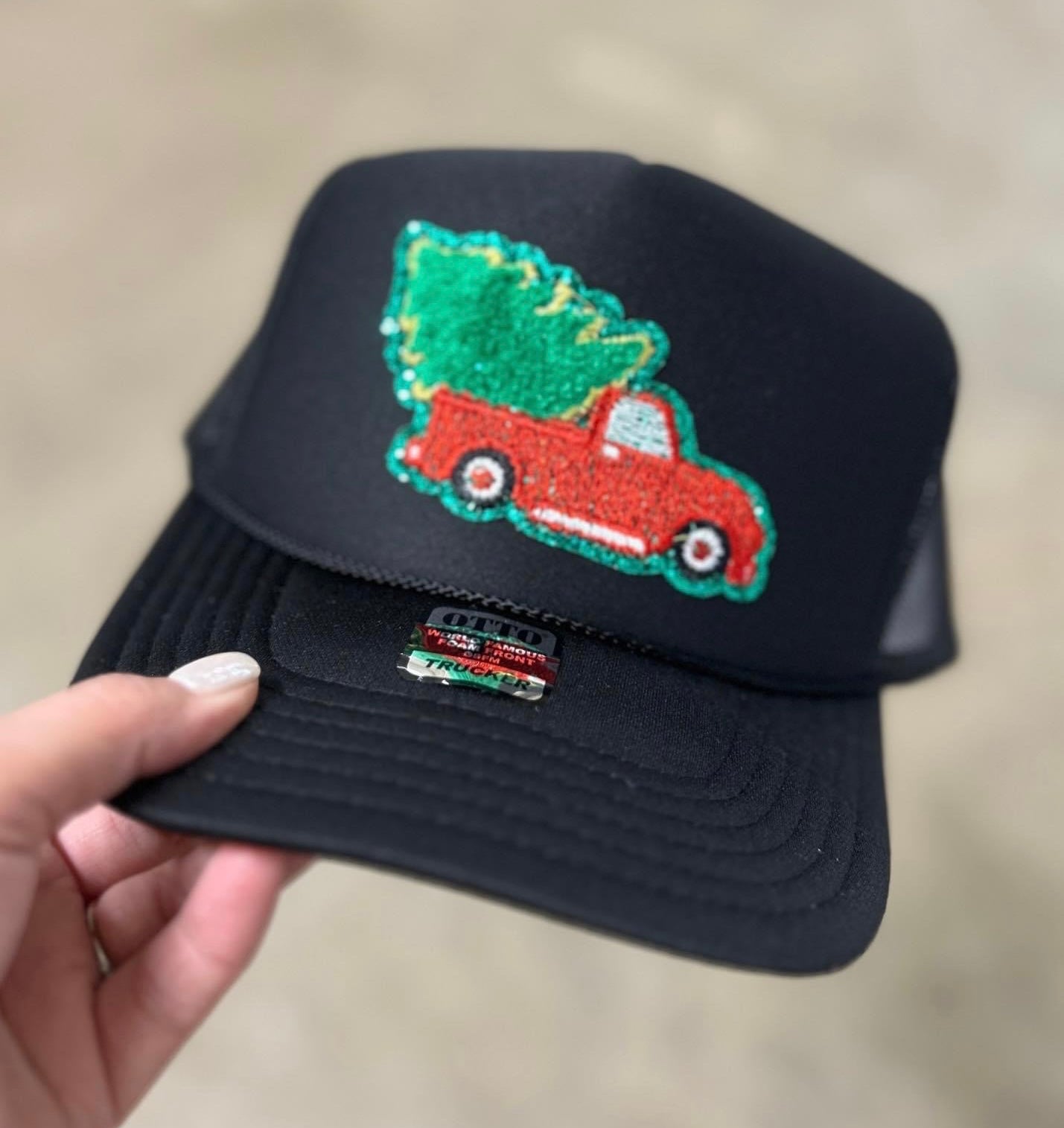 Christmas Tree Truck Trucker Hat