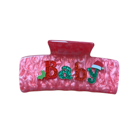 Santa Baby Claw Clip