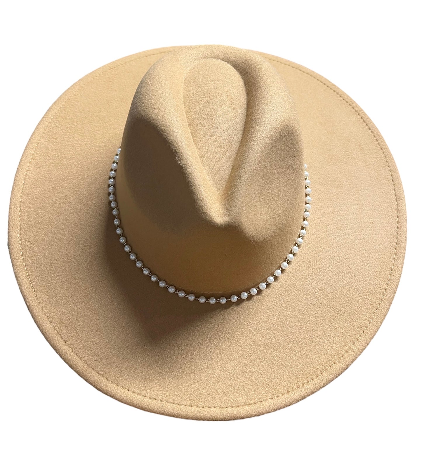 Camel Hat with Pearls