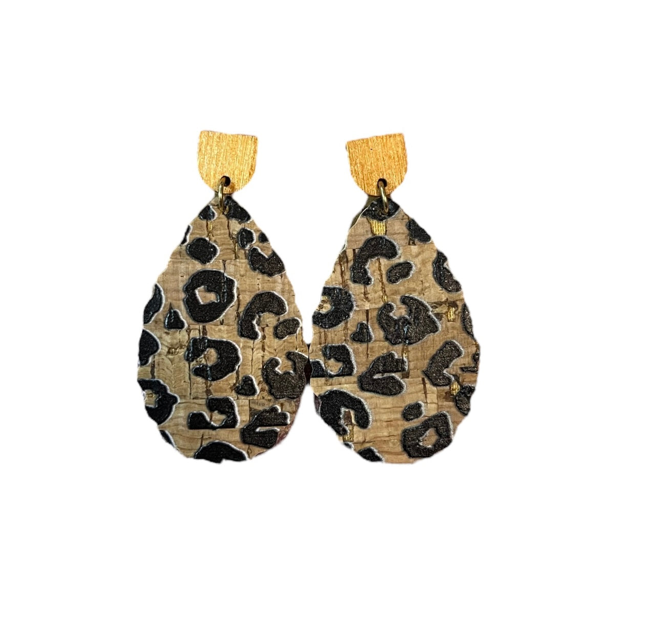 Leopard Print Cork Earrings