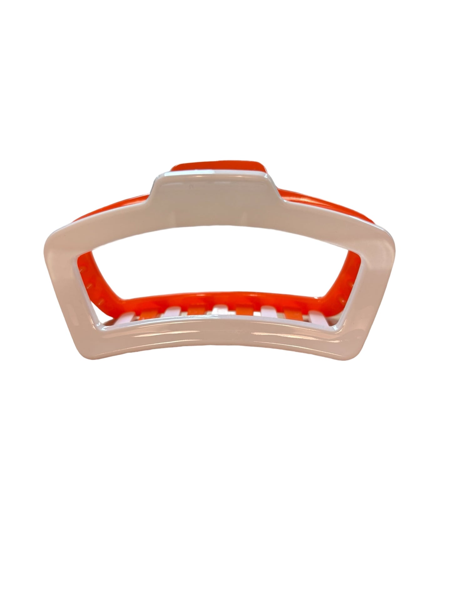 Two Toned Claw Clip | Orange and White