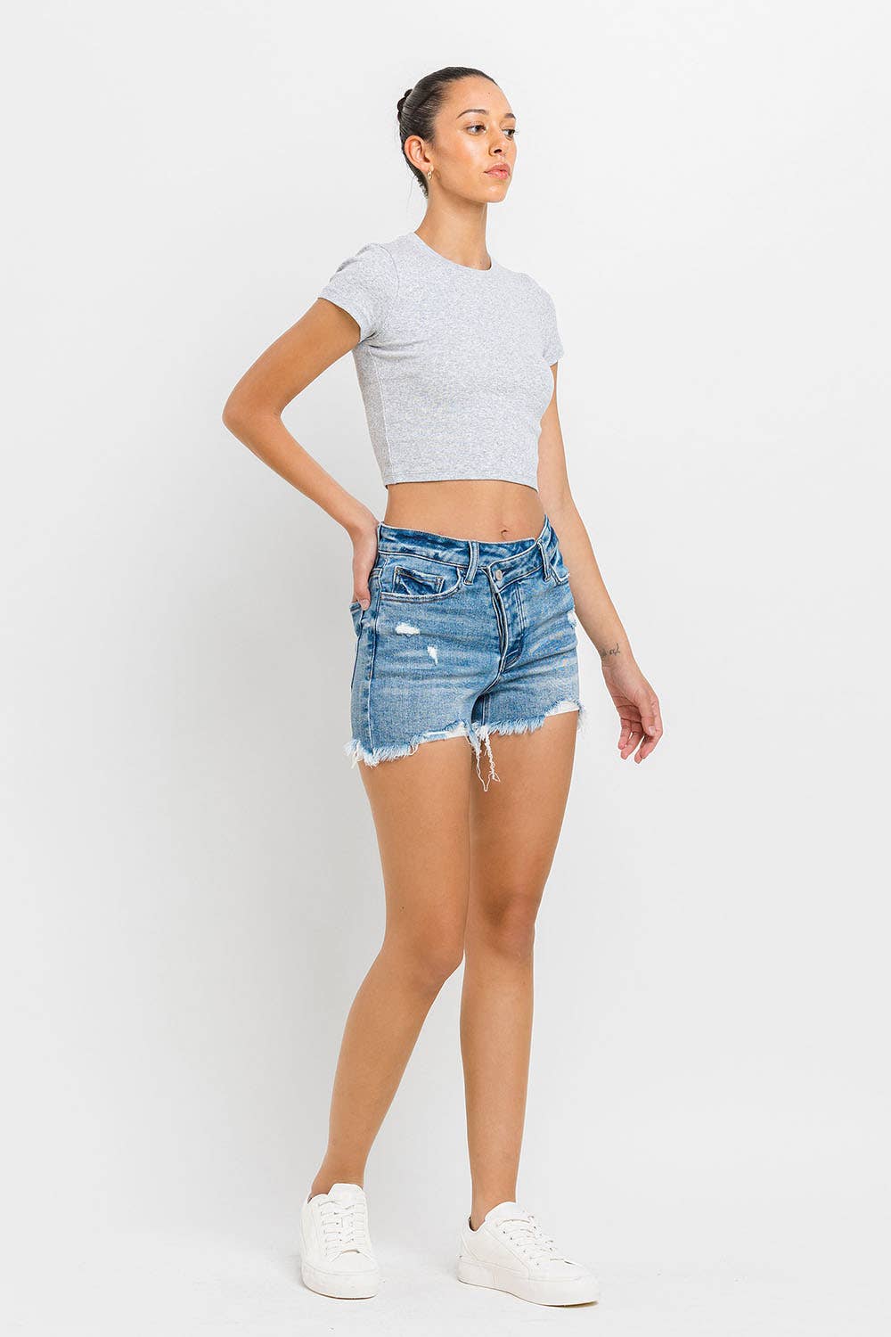 High Rise Criss Cross Shorts