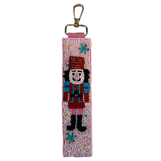 Seed Bead Nutcracker Keychain