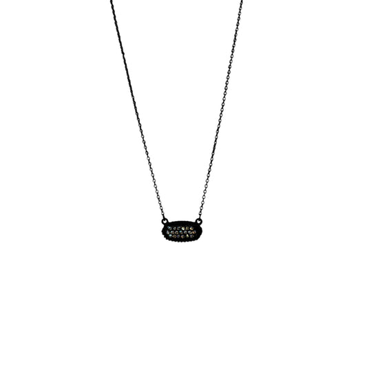 Black Necklace with AB Rhinestone