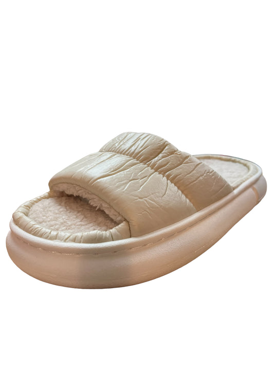 Puffer House Shoes - Beige