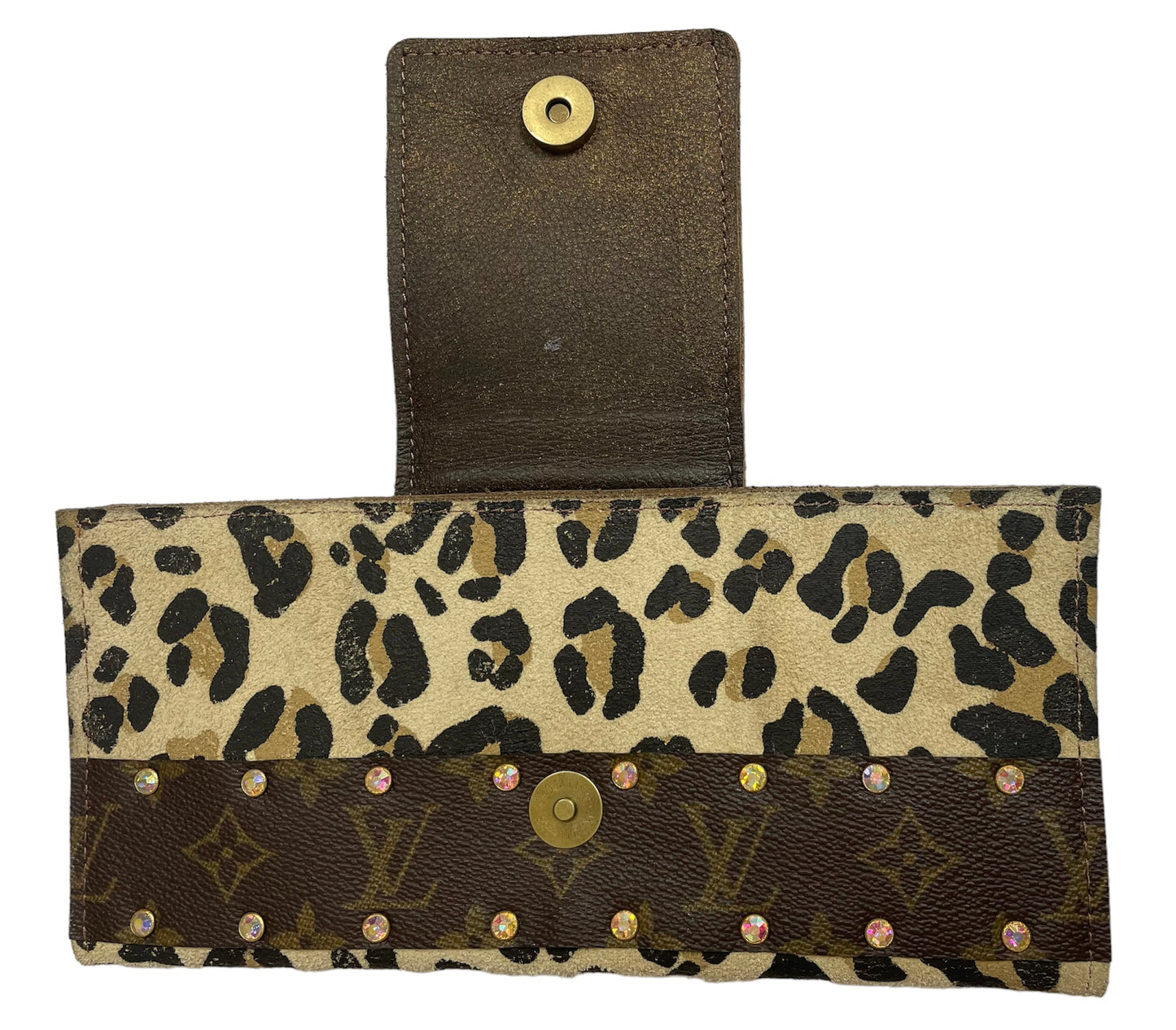 Upcycled Rowdy Ranch Wallet - Leopard