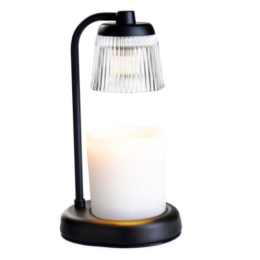 Fluted Glass Candle Warmer Lamp | Black