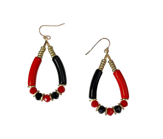 Red and Black Earrings