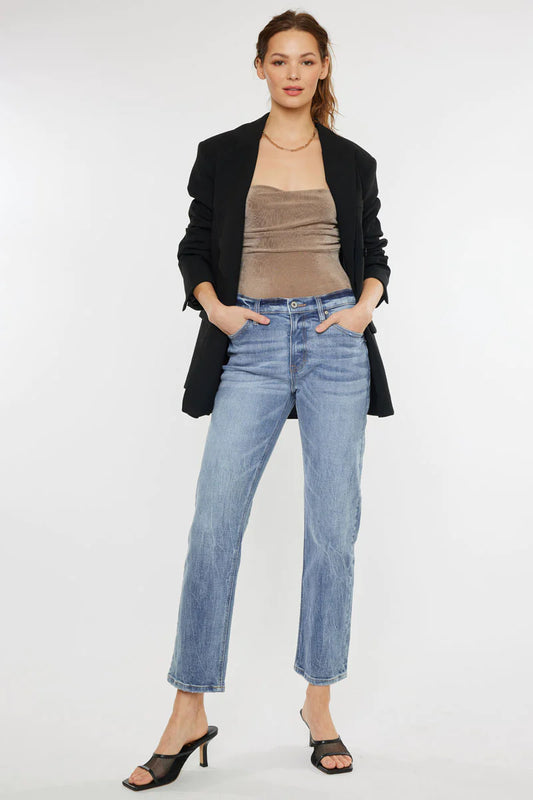 Tilda High Rise Slim Straight Jeans - KanCan